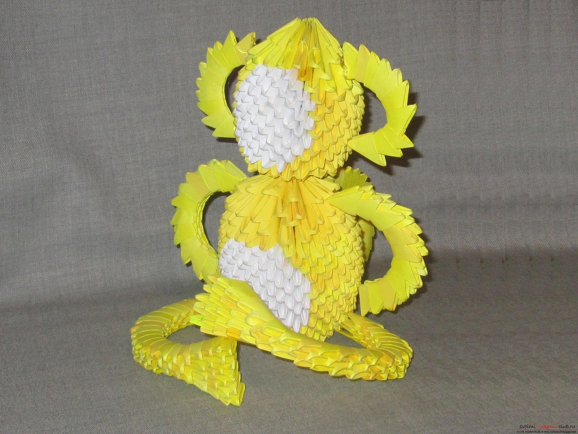 Мастер-класс с описанием и фото оригами своими руками – модульная обезьяна.. Фото №34